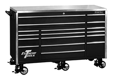 (image for) Extreme Tools® 72" 17 Drawer Triple Bank Professional Roller Cabinet