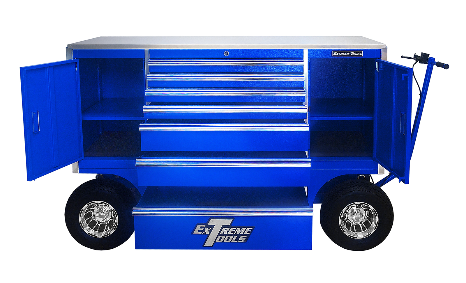 Extreme Tools® 70" 7 Drawer / 2 Compartment Pit Box