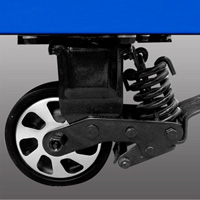 Extreme Tools Heavy-Duty Spring Loaded Casters (4 Swivel w/Brakes and 2 Rigid)