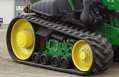 image of track on tractor