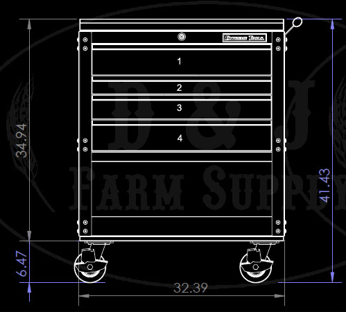 EXTREME TOOLS® 32 inch DELUXE TOOL CART