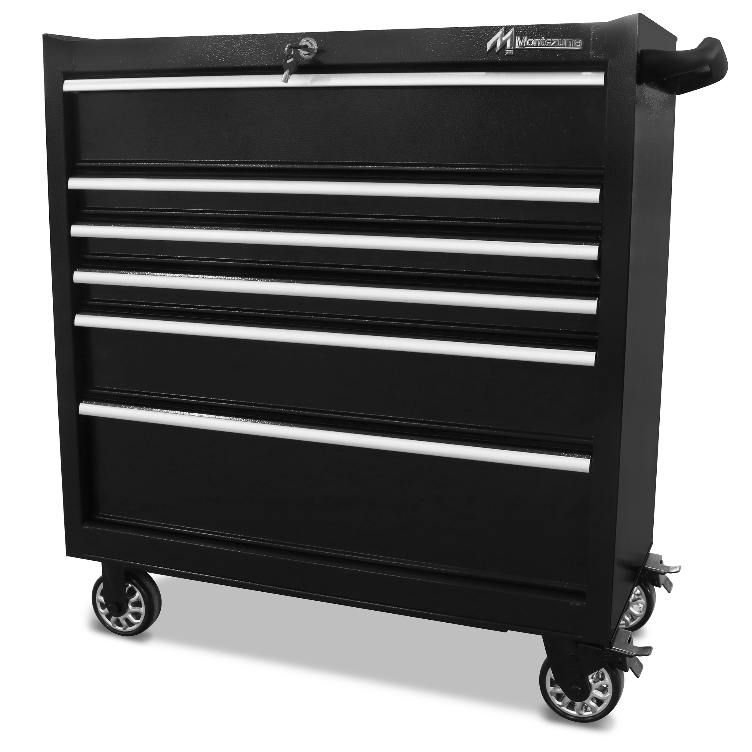 Montezuma 36.75-in W x 21.625-in H-Drawer Steel Tool Chest (Black) in the  Top Tool Chests department at