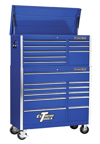 Extreme Tools® 41" 8 Drawer Top Chest/11 Drawer Roller Cabinet Combo