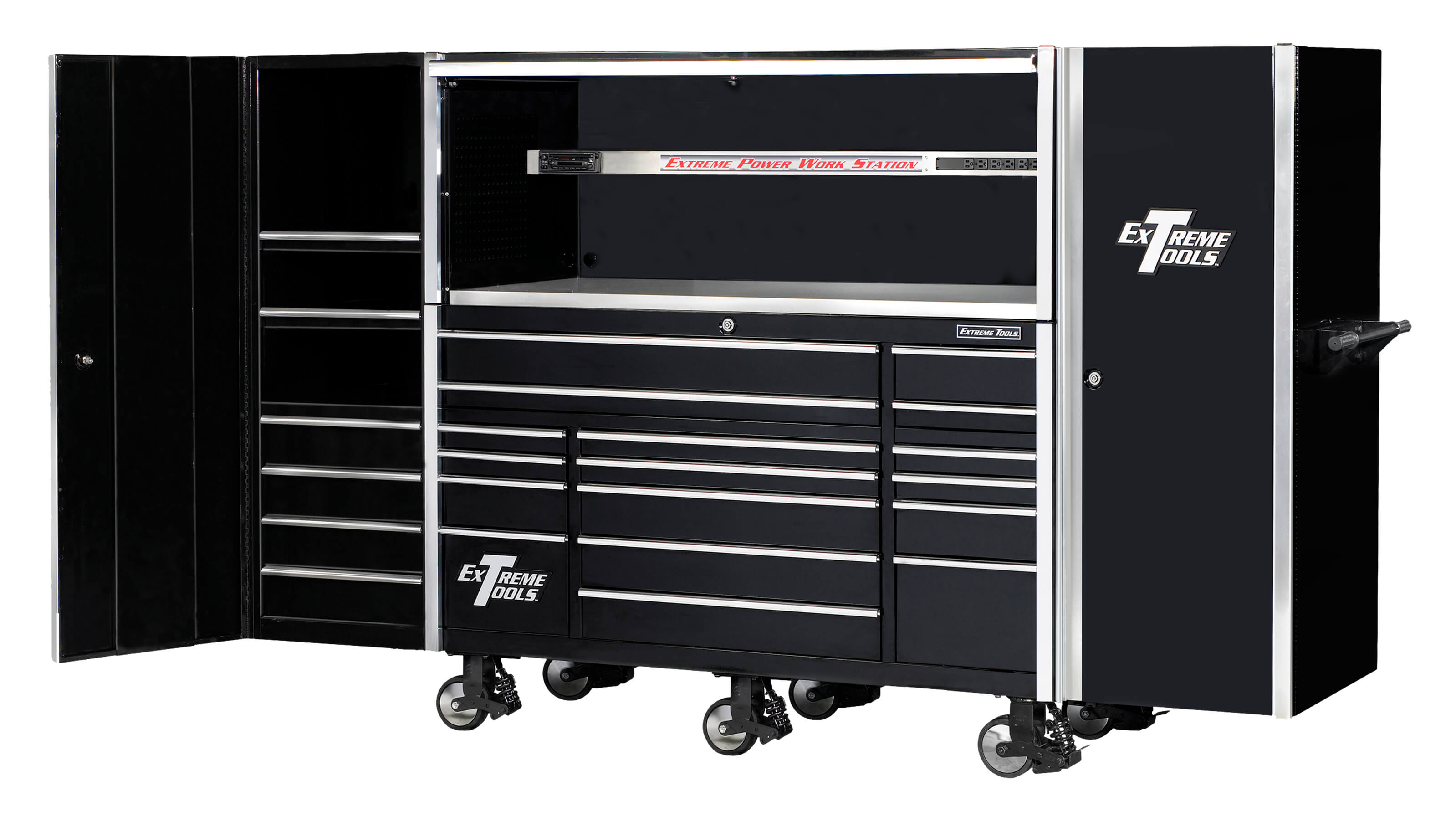 (image for) Extreme Tools® 72" Professional Power Workstation Hutch - Click Image to Close