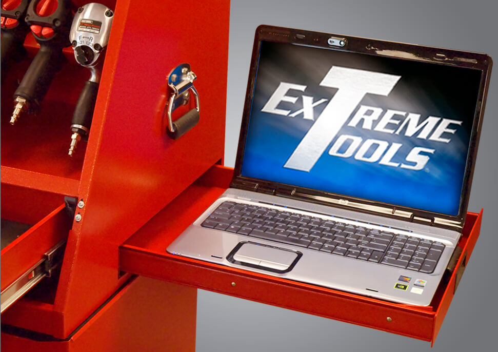 Extreme Tools® 41" Deluxe Extreme Portable Workstation®/11 Drawer 24" Deep Roller Cabinet Combo