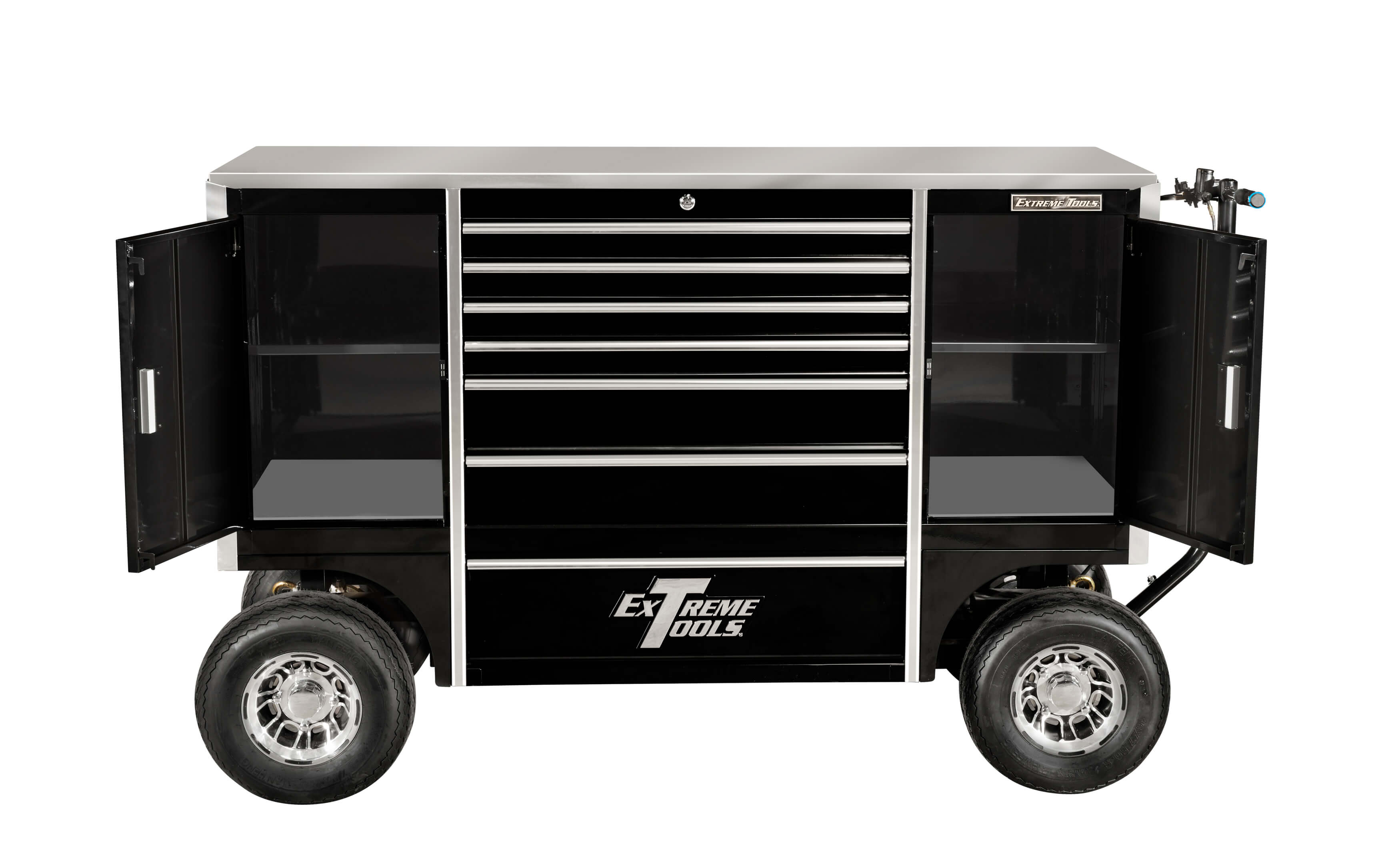 Extreme Tools® 70" 7 Drawer / 2 Compartment Pit Box