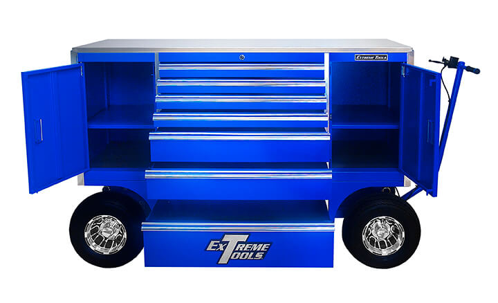 Extreme Tools® 70" 7 Drawer / 2 Compartment Pit Box