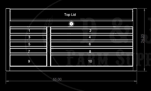 Extreme Tools 55 inch 8-Drawer Top Chest